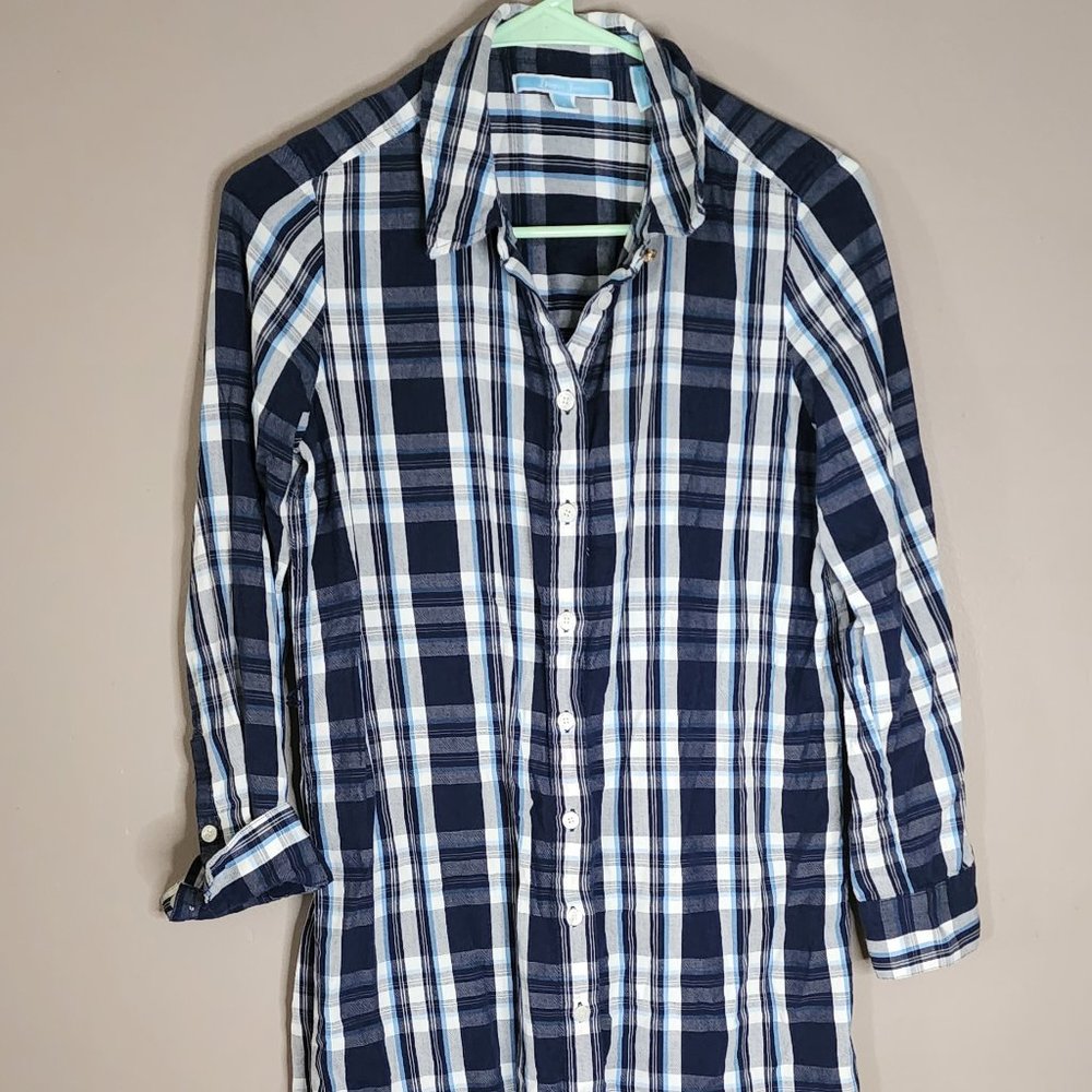 Draper James Blue Plaid Dress